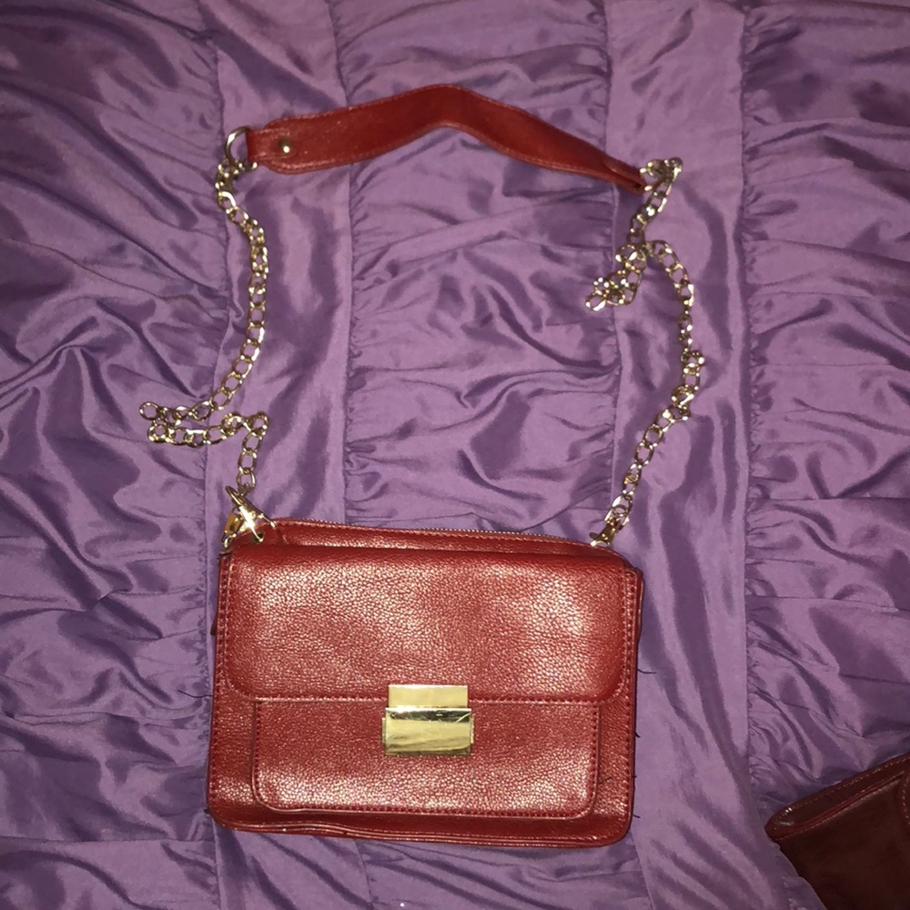 Forever 21 Over the Shoulder Dark Red Purse